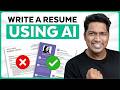 How To Write A Professional Resume Using AI 2025
