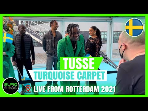SWEDEN EUROVISION 2021: Tusse - Voices (TURQUOISE CARPET INTERVIEW) // Live from Rotterdam