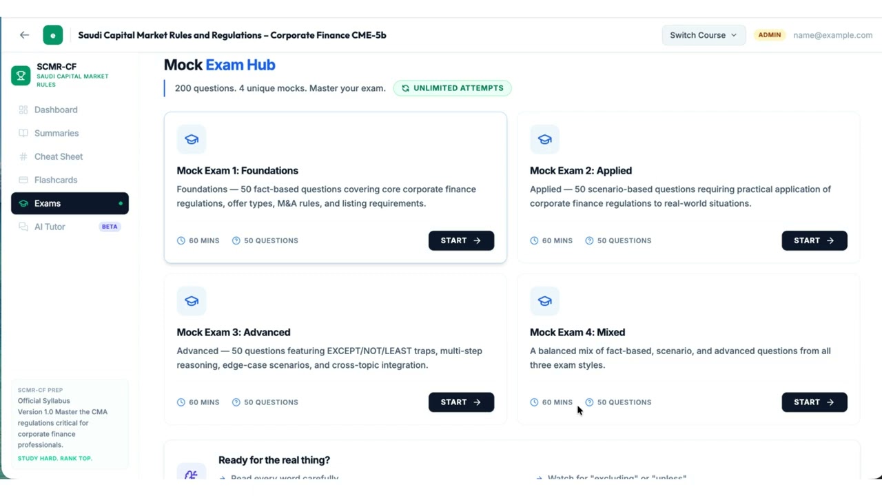 Preview of Saudi Capital Market Rules and Regulations – Corporate Finance CME-5b