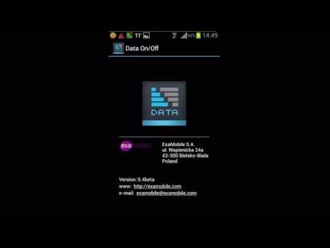 Data ON OFF widget Video