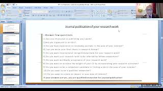 AIU Seminar Blueprint for Publishing in an Academic Journal by Mohammad Shahidul Islam