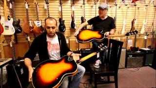 Mark and Nick playing some Guild Duane Eddys here at Norman's Rare Guitars