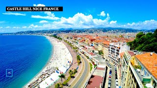 Castle Hill Nice France | Colline Du Château | 4K Walk Tour City Of Nice | Waterfall Panorama 🇫🇷
