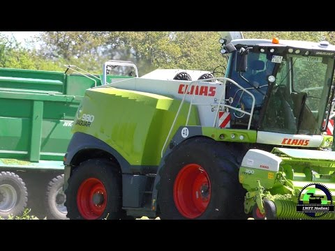 Claas Jaguar 980 Feldhäcksler / 2 x Mercedes ACTROS 2044 / Claas Xerion 4500 / Luzerne häckseln 2016