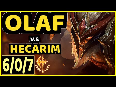 DJOKO (OLAF) vs HECARIM - 6/0/7 KDA JUNGLE CHALLENGER GAMEPLAY - EUW