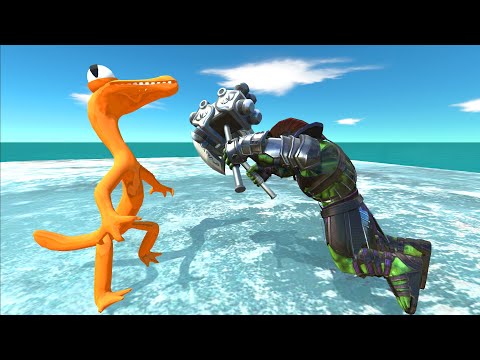 1vs1 Creepy Monster vs Super Hero | Rainbow Friends Orange vs Hulk Warrior - ARBS