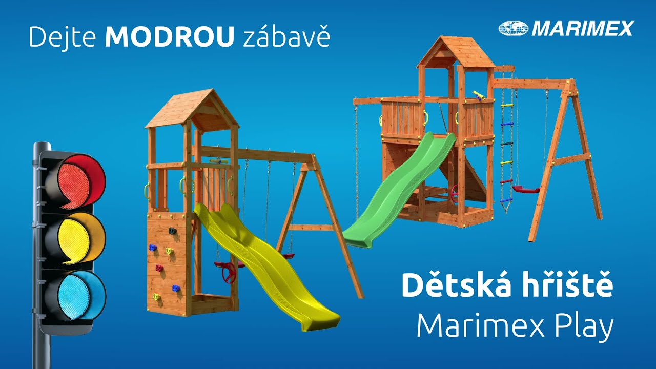 Dětské hřiště Marimex Play 020 + červená skluzavka
