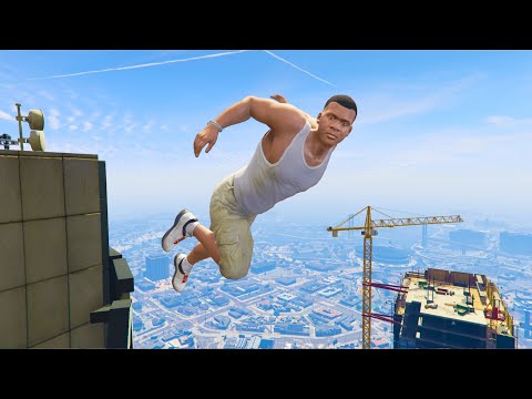 GTA 5: Falling off Highest Buildings #2 - GTA 5 Funny Moments & Fails, Gameplay