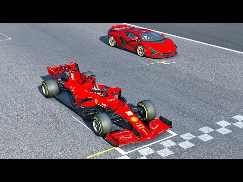 Ferrari F1 2020 vs Lamborghini Sian at Imola