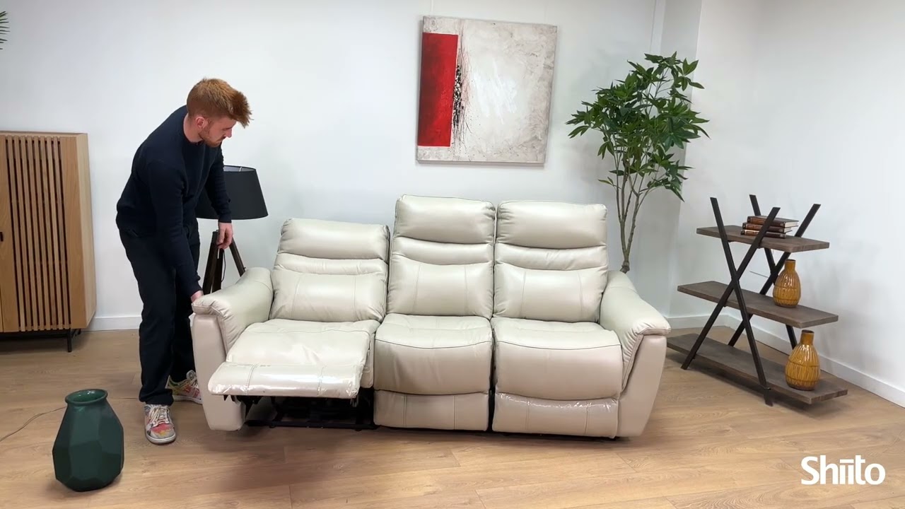 Watch Sofá Relax Eléctrico con 3 Plazas Tapizado en Piel Modelo NATO Now Sofá Relax Eléctrico con 3 Plazas Tapizado en Piel Modelo NATO