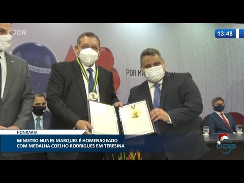 Ministro Nunes Marques recebe honraria Coelho Rodrigues da OAB Piauí 07 12 2020