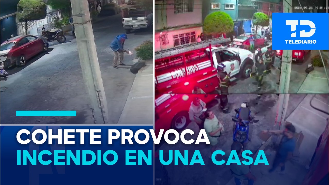 ¡Pudo terminar en tragedia! Cohete entra por ventana y provoca incendio en casa de Neza