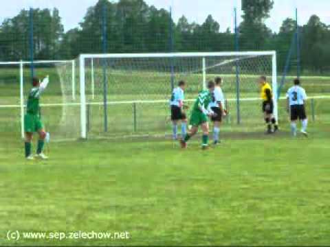 2009.05.24 Sęp Żelechów (juniorzy) - Huragan Wołomin: bramka Adriana Chlebowskiego na 1:1