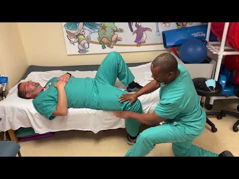 Supine Hip Flexor Stretch, Active Assisted