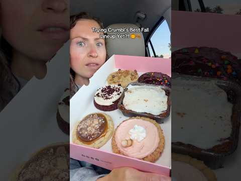 trying crumbl’s best fall lineup yet? 🎃👀 #crumbl #cookies #newfood #pumpkin #dessert