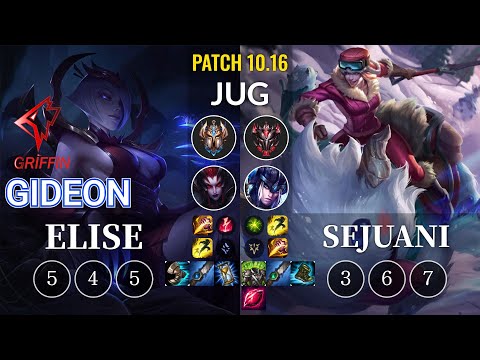 GRF GIDEON Elise vs Sejuani Jungle - KR Patch 10.16