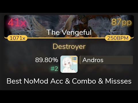 [8.38⭐] Andros | Inferi - Destroyer [The Vengeful] 89.80% {#2 87pp 41❌} - osu!