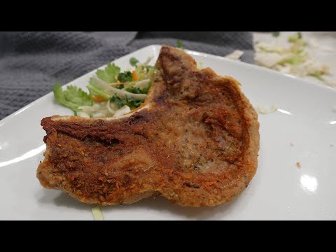 I Made CRISPY Fried Pork Chops using these 4 ingredients! | Fried Pork Chops