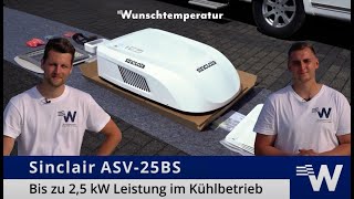 Střešní klimatizace pro karavany Sinclair ASV-25BSI (WIFI)
