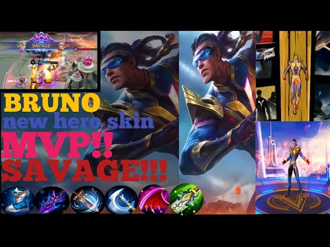 Bruno firebolt skin SAVAGE/MVP || BEST GAMEPLAY!!