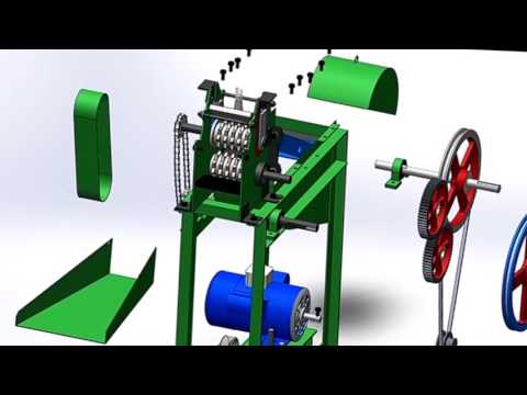 Chaff cutter assembly animation