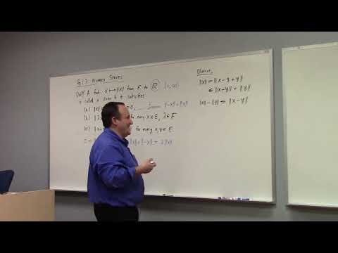 Hilbert Spaces: Lecture 2, normed linear space, 1-18-23 part 1
