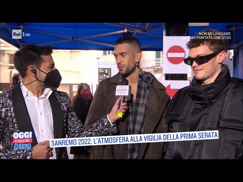 Sanremo 2022, Mahmood e Blanco alla vigilia della prima serata - Oggi è un altro giorno 31/01/2022