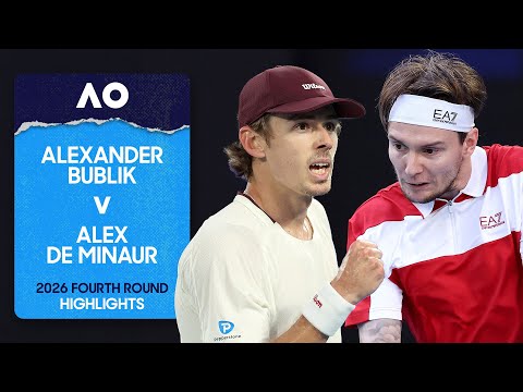 Alexander Bublik v Alex de Minaur Highlights | Australian Open 2026 Fourth Round
