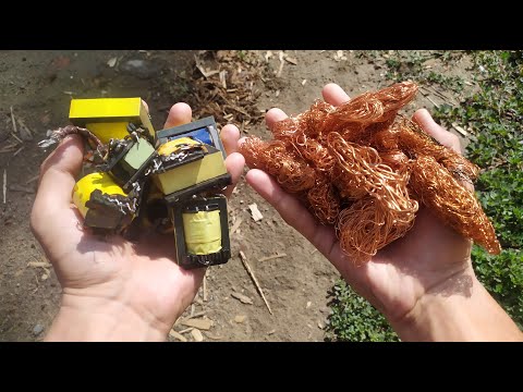 МЕДЬ ИЗ КАТУШЕК И ТРАНСФОРМАТОРОВ! Где взять медь? Как быстро извлечь медь из катушек?