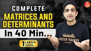Quick Revision of Matrices and Determinants Class 12🔥 | JEE Main 2022 [IIT JEE Maths👻] |Vedantu JEE✌