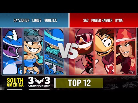 [PT/BR] Rayzigher, lores & Vooltex VS SAC, Power Ranger & Kyna - Top 12 - SA - 3v3 Championship 2022