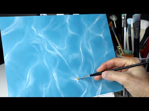 how to paint water - realistic water reflection painting tutorial