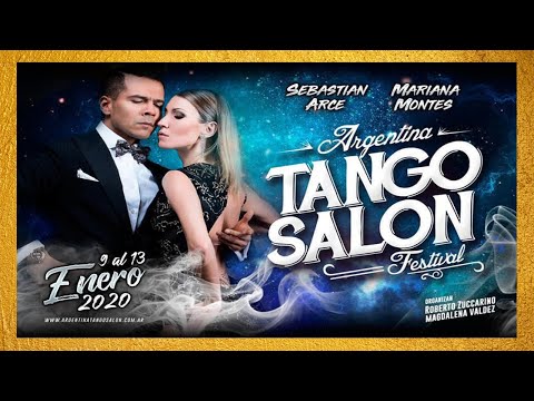  Sebastian Arce  and  Mariana Montes  are  dancing  to  the  tango  "  De Floreo  "  at  Tango Salon Festival  in  2020