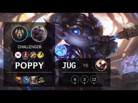 Poppy Jungle vs Lee Sin - KR Challenger Patch 10.4