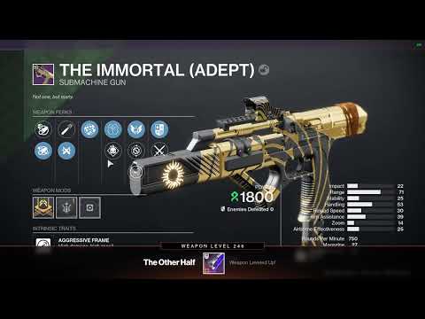 Reaction To Getting God Roll Immortal (Adept)