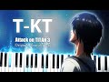 Attack on Titan Season 3 Ending Theme T-KT | Piano Cover With Sheet Music