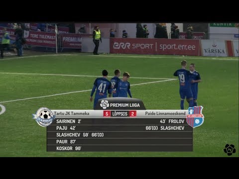 7. voor 2018: Tartu JK Tammeka - Paide Linnameeskond 5:2 (2:1)