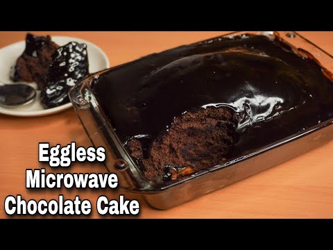 Eggless Microwave Chocolate Cake Recipe| No Convection Mode| Quick & Easy Eggless Chocolate Cake