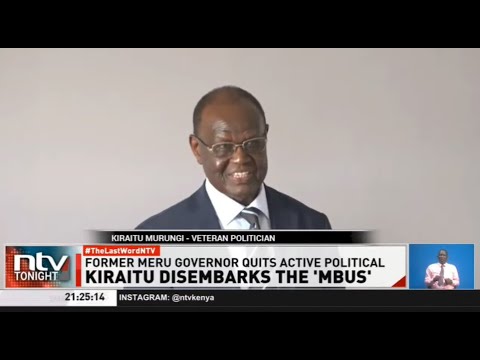 Former Meru Governor Kiraitu Murungi announces retirement from active politics