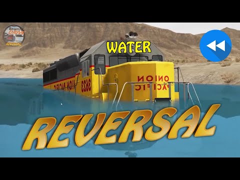 Cars and Trains vs Pit with Water | BeamNG.drive | Reversal