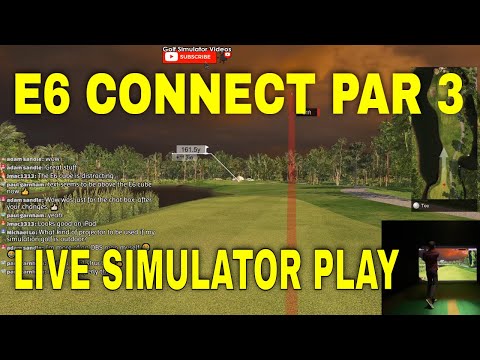Golf Simulator LIVE Game Play - Par 3 Course on E6 Connect - Flightscope Mevo+