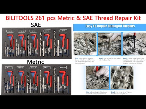 261-Piece Helicoil Thread Repair Kit