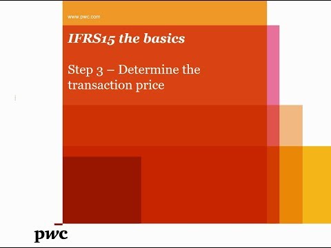 PwC's IFRS 15 the basics – Step 3 – determine the transaction price