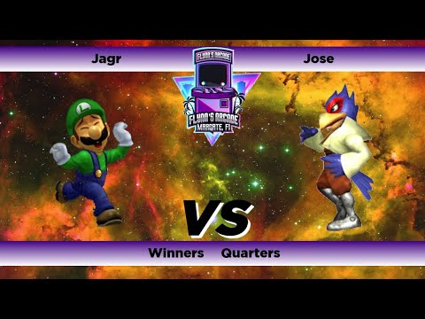 Flynn's Arcade 055 Winners Quarters - Jagr (Luigi) Vs Jose (Falco) Ssbm Melee Tournament