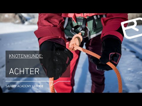 Figure-eight knot tied - a guide: Tying-in knot for high-altitude tours - Tutorial (4/18) | LAB ICE