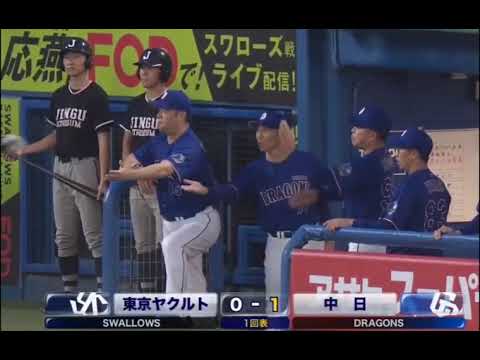 福永裕基2試合連続先頭打者ホームラン🏏雨予報を覆し美しい夕焼けの神宮の空に高く舞い上がりました☄️シーズン二桁本塁打も視野に入る第8号です✨
