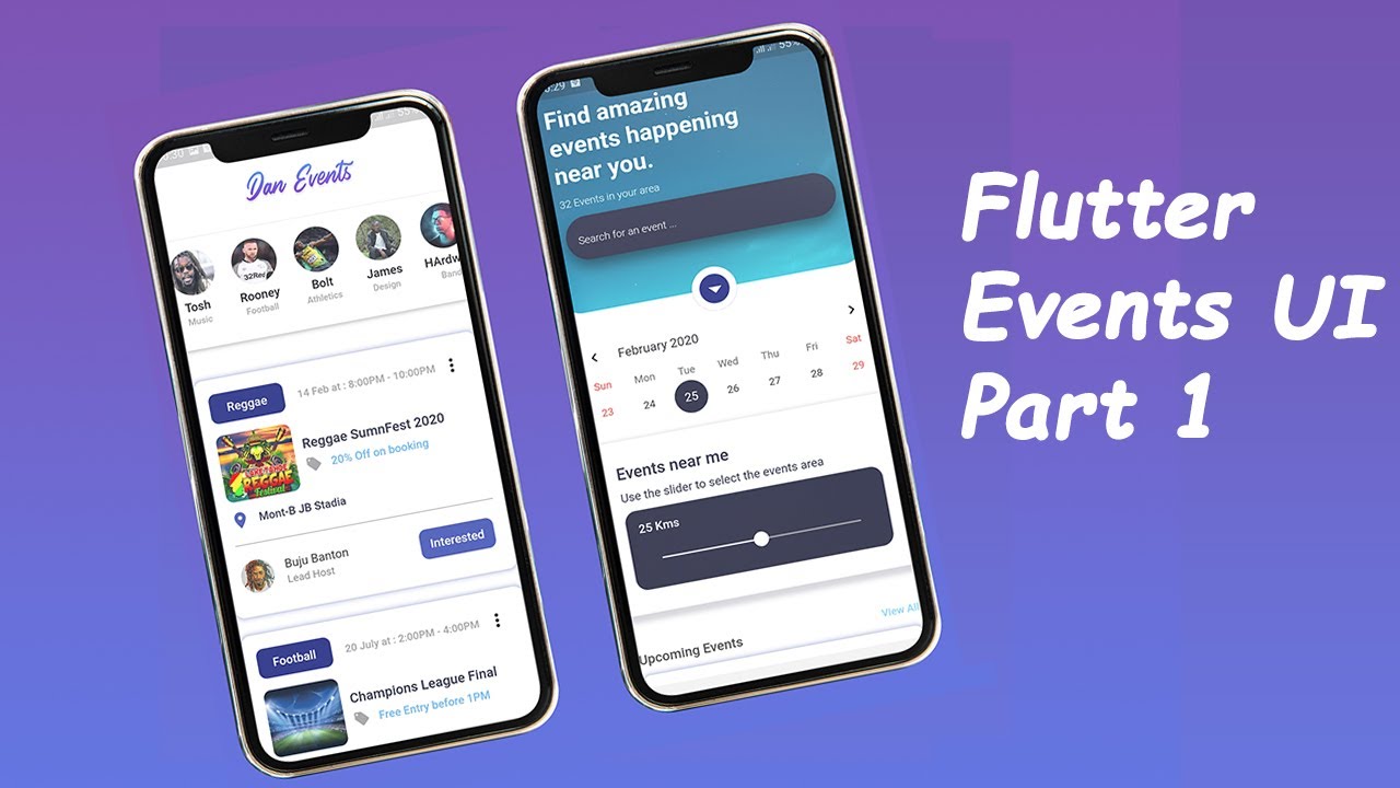 Flutter Events UI Tutorial | Part 1 | Speed Code