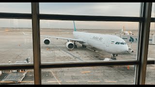 🇮🇷🇦🇪 Mahan Air A340-600 Full Wingview Experience: W561 Tehran Imam Khomeini - Dubai
