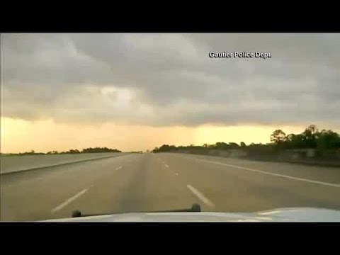 Raw video: Lightning strike with strange after effect