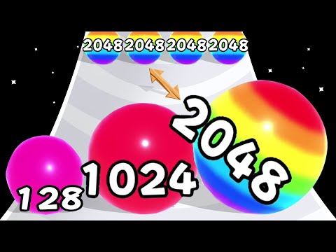 2048 BALLS: Bump Merge 2048 (Max Level, Freeplay)
